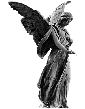 Sculpted Angel Statue PNG Image