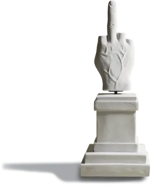 Sculpted Hand Gesture Middle Finger PNG Image