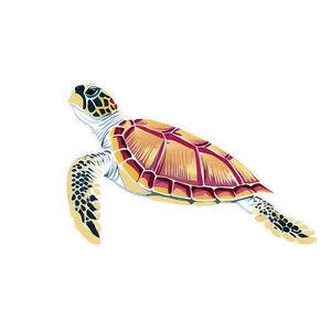 Sea Turtle With Coral Reef Png Bfi57 PNG Image