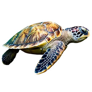 Sea Turtle With Coral Reef Png Joh26 PNG Image