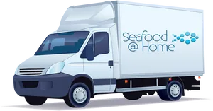 Seafood Delivery Truck PNG Image