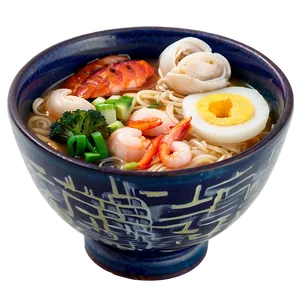 Seafood Ramen Bowl Png Scj92 PNG Image