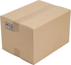 Sealed Cardboard Box PNG Image