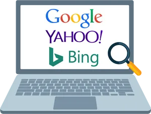 Search Engines Comparison Laptop PNG Image