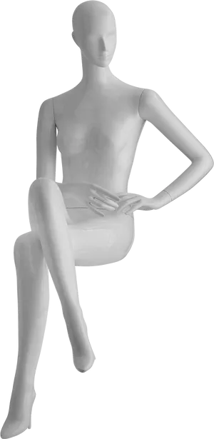 Seated Mannequin Pose PNG Image