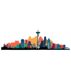 Seattle Skyline Illustration Png 06252024 PNG Image