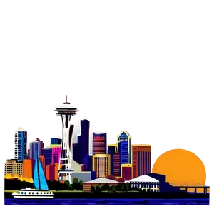 Seattle Skyline Panorama Png Jfj59 PNG Image