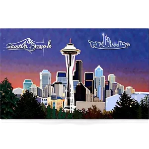 Seattle Skyline With Space Needle Png Lds26 PNG Image