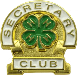 Secretary Club Pin Badge PNG Image