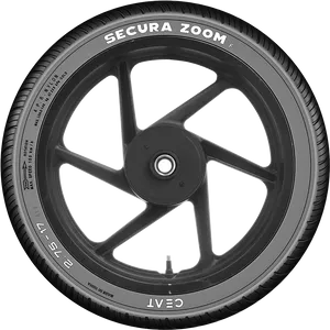 Secura Zoom Motorcycle Tire PNG Image