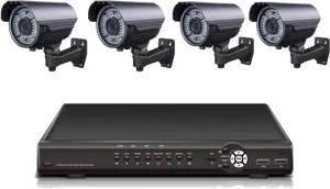 Security Camera Systemwith D V R PNG Image