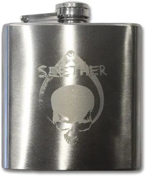 Seether Branded Stainless Steel Flask PNG Image