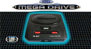 Sega Mega Drive Console Retro Gaming PNG Image