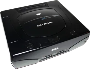 Sega Saturn Console Black PNG Image