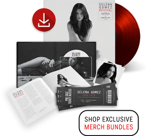 Selena Gomez Revival Merchandise Bundles PNG Image