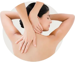 Self Neck Massage Technique PNG Image