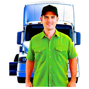 Semi Truck Driver Png Axs PNG Image