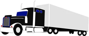 Semi Truck Vector Illustration PNG Image