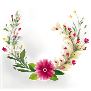 Semicircle Floral Design Png Qnf PNG Image