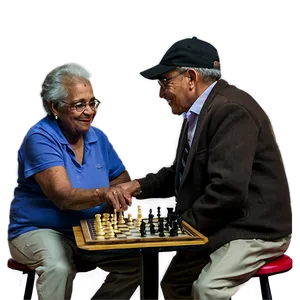 Seniors Playing Chess Png Mea84 PNG Image