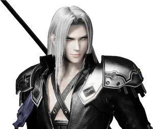 Sephiroth F F7 Character Render PNG Image