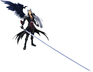 Sephiroth Final Fantasy Villain PNG Image