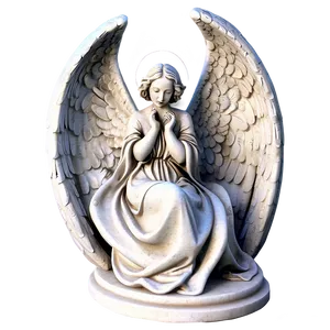 Serene Angel Sculpture Png Pol PNG Image