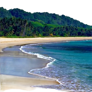 Serene Beachside Sunset Landscape PNG 4 PNG