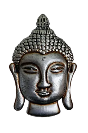 Serene Buddha Head Sculpture PNG Image