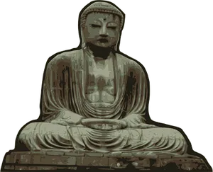 Serene_ Buddha_ Statue.png PNG Image