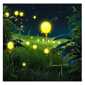 Serene Fireflies Png Qek PNG Image