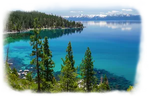 Serene Lake Mountain View PNG