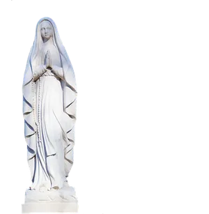 Serene Marian Statue PNG Image