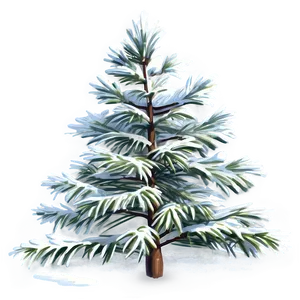 Serene Snowy Pine Tree Png Ktf26 PNG Image