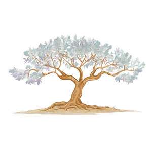 Serene Tree Outline Png Pjx PNG Image