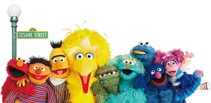 Sesame_ Street_ Characters_ Group PNG Image