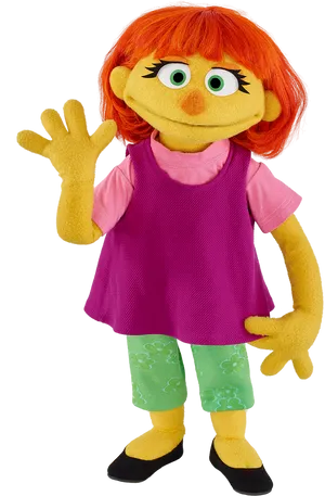 Sesame Street Julia Character Puppet PNG Image