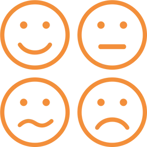 Setof Four Emoticons Vector PNG Image