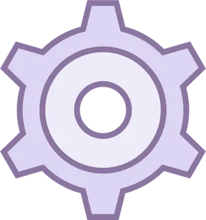 Settings Gear Icon Purple PNG Image