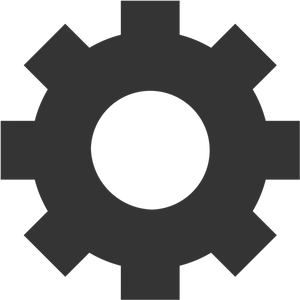 Settings Gear Icon Vector PNG Image