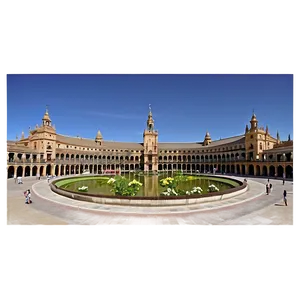 Sevilla Plaza De España Panorama Png Bcg PNG Image