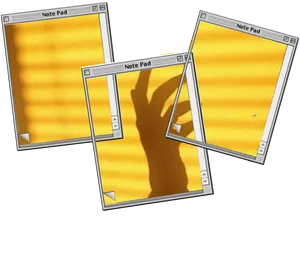 Shadow Play_ Notepad Illusion PNG Image