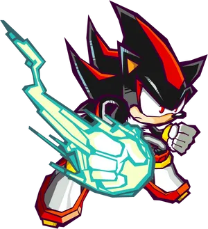 Shadow The Hedgehog With Gun PNG Image