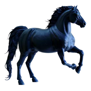 Shadowy Black Horse Figure Png 41 PNG Image