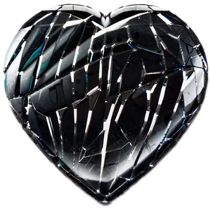 Shattered Black Heart Png 06252024 PNG Image