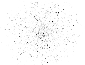 Shattered Glass Explosion Black Background PNG Image