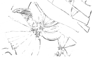 Shattered Glass Texture Black Background PNG Image