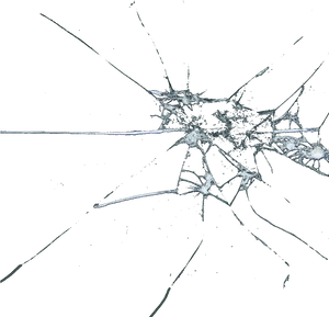 Shattered Glass Texture Dark Background PNG Image