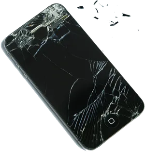 Shattered Smartphone Screen PNG Image