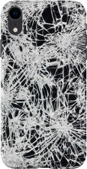 Shattered Smartphone Screen PNG Image